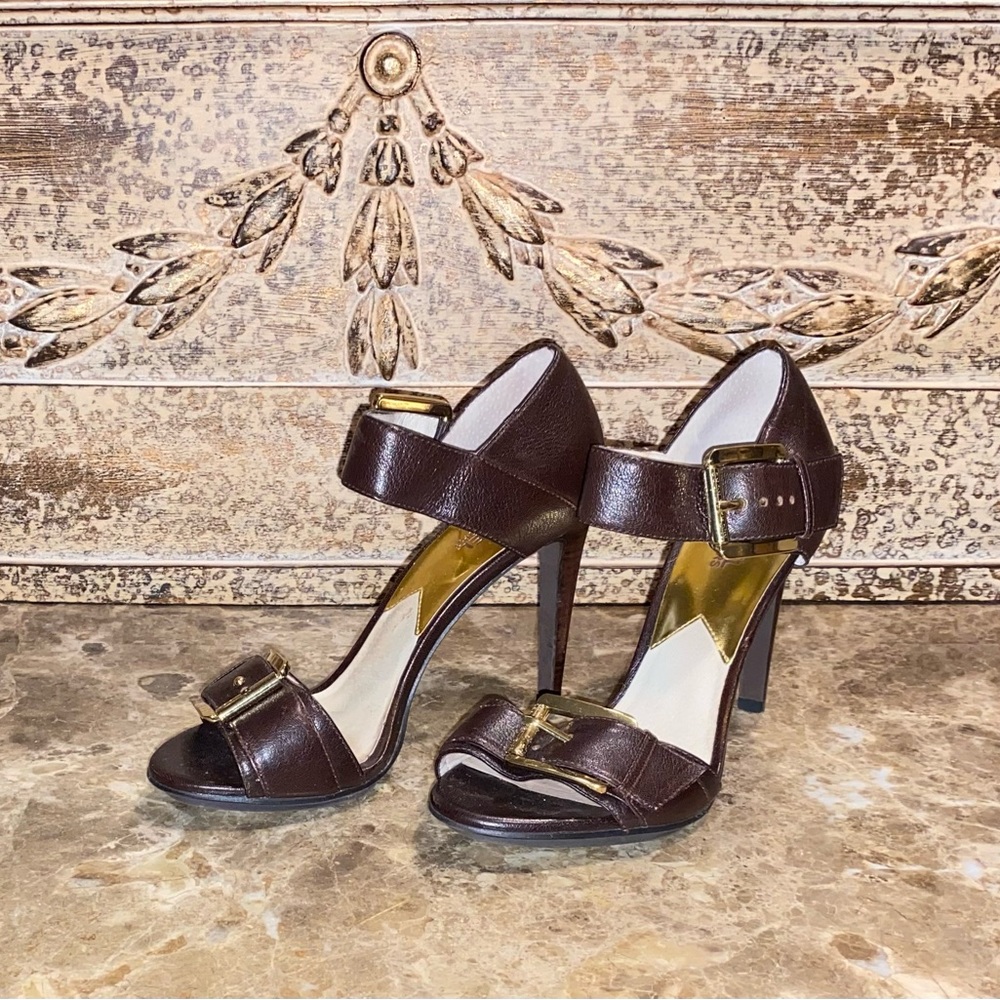 Michael Kors Open Toe Leather Heels